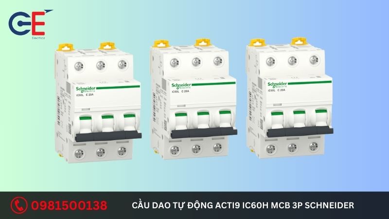 Cách lắp đặt cầu dao tự động Acti9 iC60H MCB 3P Schneider