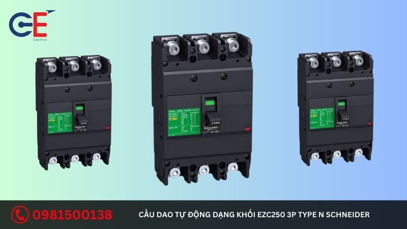 Cách lắp đặt cầu dao tự động dạng khối EZC250 3P Type N Schneider