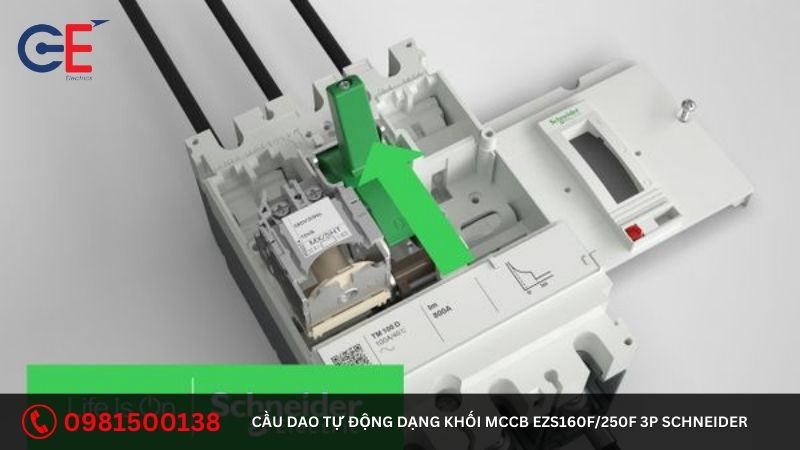 Cách lắp đặt cầu dao tự động dạng khối MCCB EZS160F/250F 3P Schneider