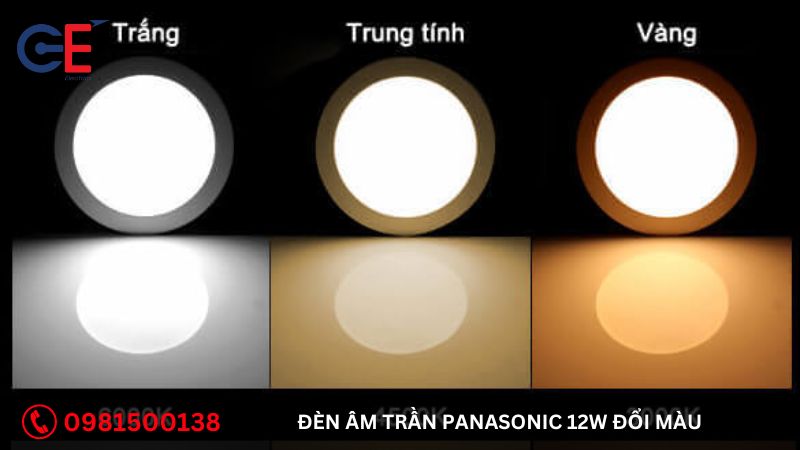 Cách lắp đặt đèn âm trần Panasonic 12W đổi màu