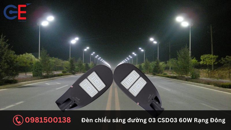 Cách lắp đặt đèn chiếu sáng đường Rạng Đông CSD03 60W 