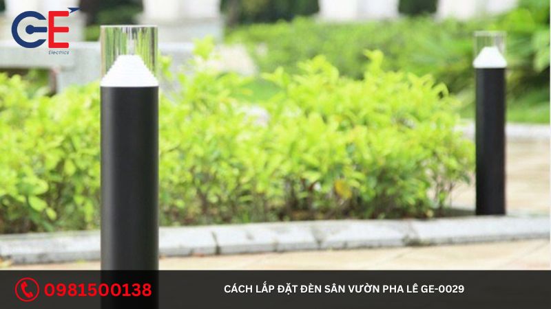 Cách lắp đặt đèn sân vườn pha lê GE-0029