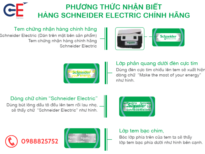 Cách nhận biết thiết bị điện Schneider chính hãng