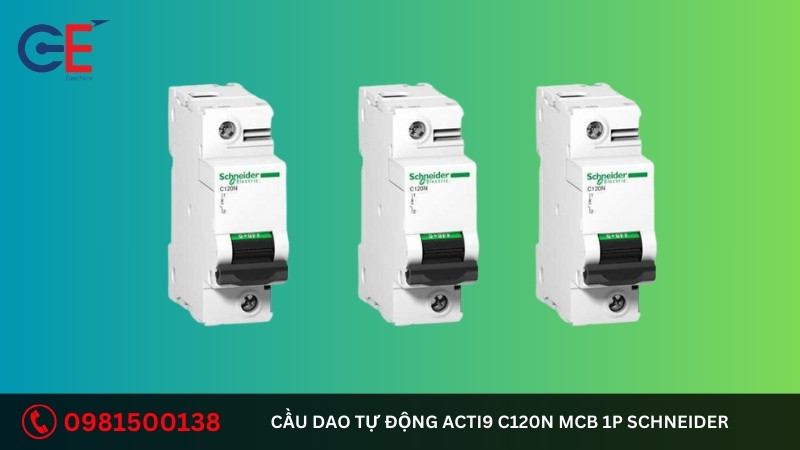 Cấu tạo của cầu dao tự động Acti9 C120N MCB 1P Schneider