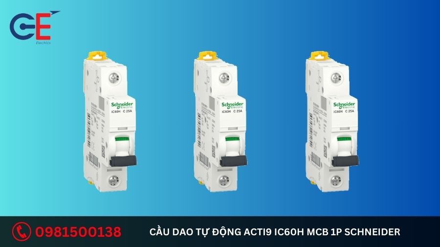 Cấu tạo của cầu dao tự động Acti9 iC60H MCB 1P Schneider