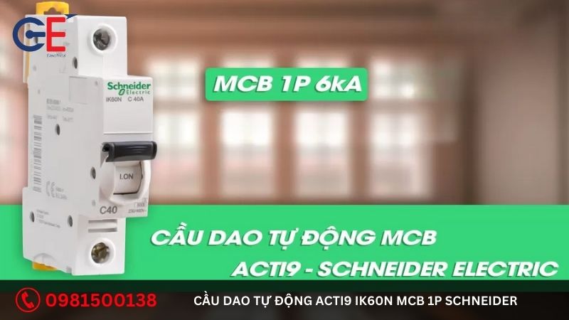 Cấu tạo của cầu dao tự động Acti9 iK60N MCB 1P Schneider