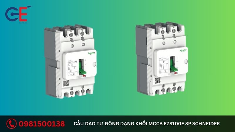 Cấu tạo của cầu dao tự động dạng khối MCCB EZS100E 3P Schneider