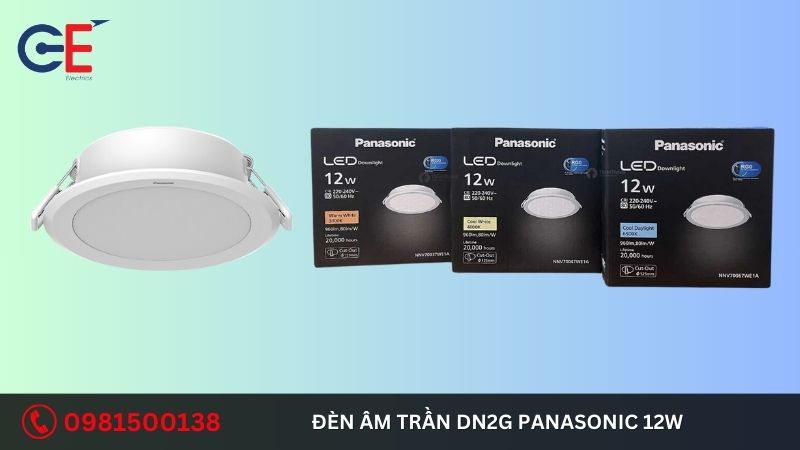 Cấu tạo của đèn âm trần DN2G Panasonic 12W 