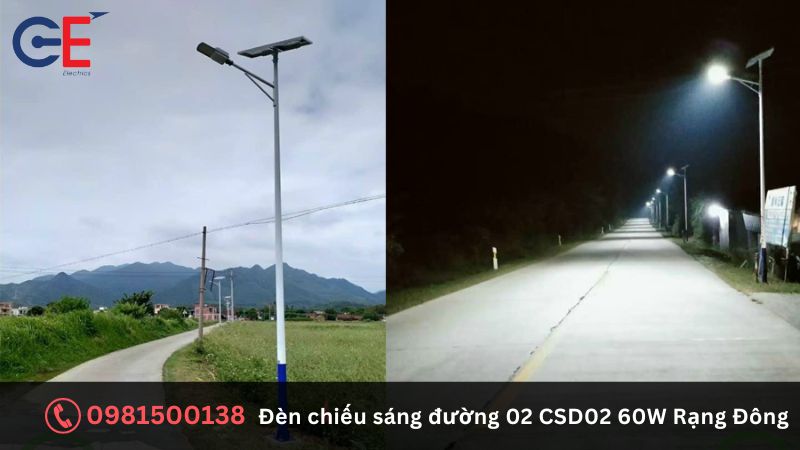 Cấu tạo của đèn chiếu sáng đường Rạng Đông CSD02 60W 
