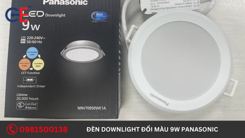 Cấu tạo của đèn Downlight đổi màu 9W Panasonic 