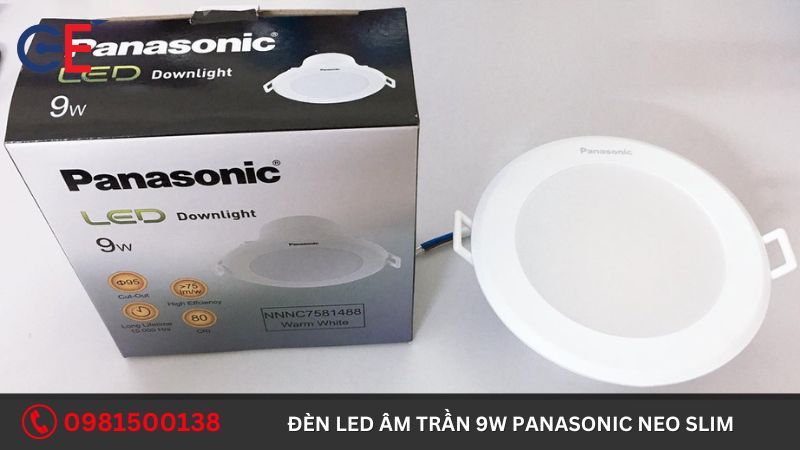 Cấu tạo của đèn LED âm trần 9W Panasonic Neo Slim