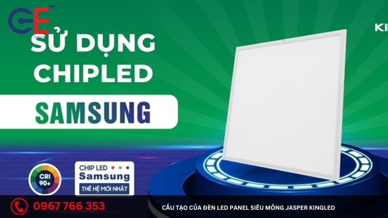 Cấu tạo của đèn led panel siêu mỏng Jasper Kingled