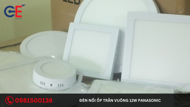 Cấu tạo của đèn nổi ốp trần vuông 12W Panasonic