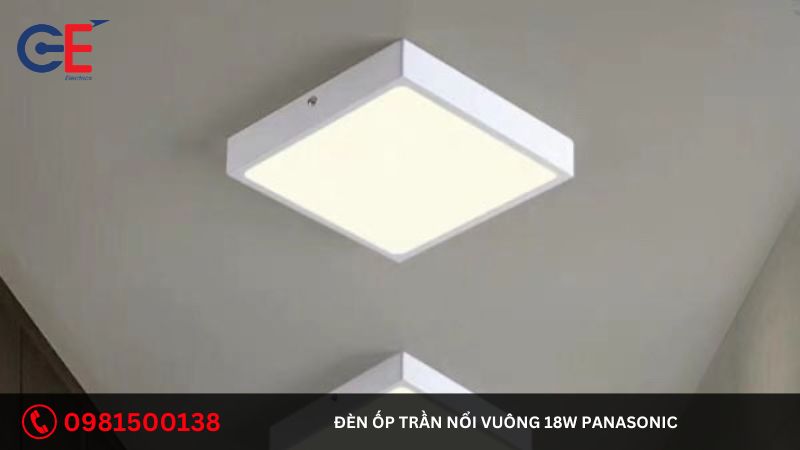 Cấu tạo của đèn ốp trần nổi vuông 18W Panasonic