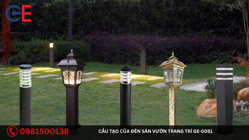 Cấu tạo của đèn sân vườn trang trí GE-0051