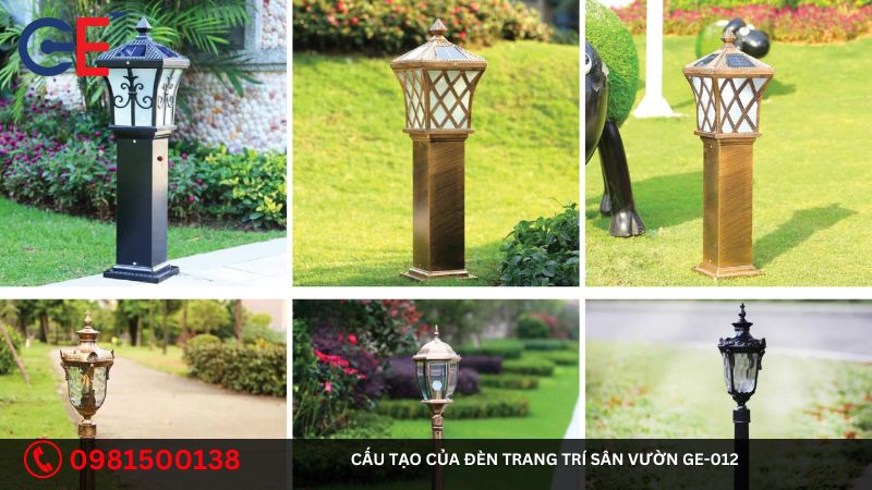 Cấu tạo của đèn trang trí sân vườn GE-012