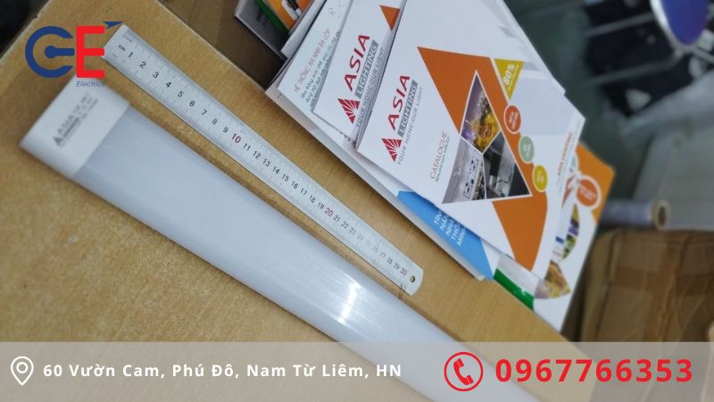 Cấu tạo của đèn led liền máng đôi thân nhựa 40W 1m2 Asia