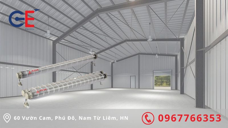 Cấu tạo của máng đèn đơn chống nổ Asia