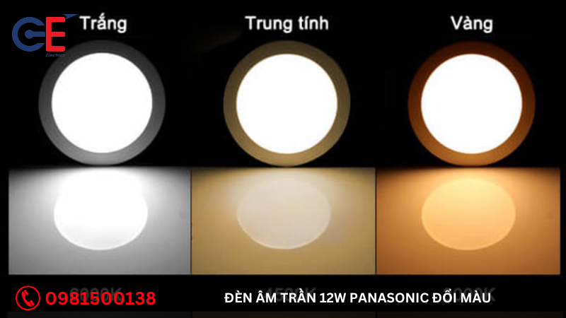 Công dụng của đèn âm trần 12W Panasonic đổi màu 