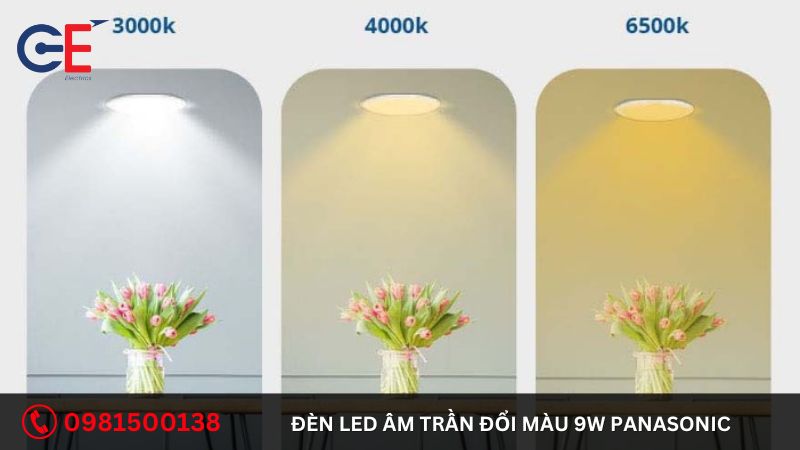 Công dụng của đèn Led âm trần đổi màu 9W Panasonic