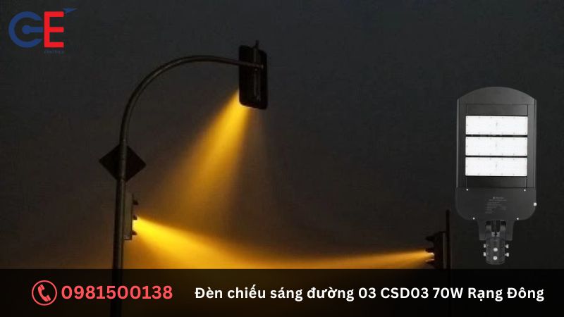 Công dụng của đèn chiếu sáng đường Rạng Đông CSD03 70W 