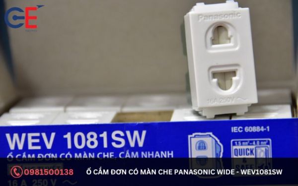 Công dụng nổi bật của ổ cắm đơn có màn che Panasnic Wide - WEV1081SW