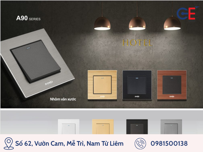 Công tắc Dobo với thiết kế hiện đại đa dạng mẫu mã
