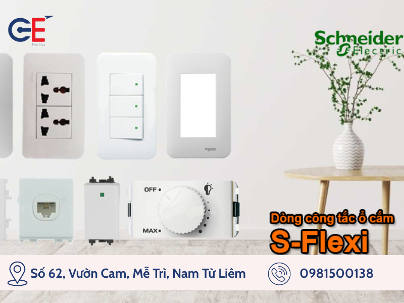 Công tắc ổ cắm S-Flexi linh hoạt trong từng không gian