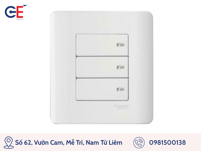 Bộ công tắc ba 2 chiều 16A Zencenlo vuông 