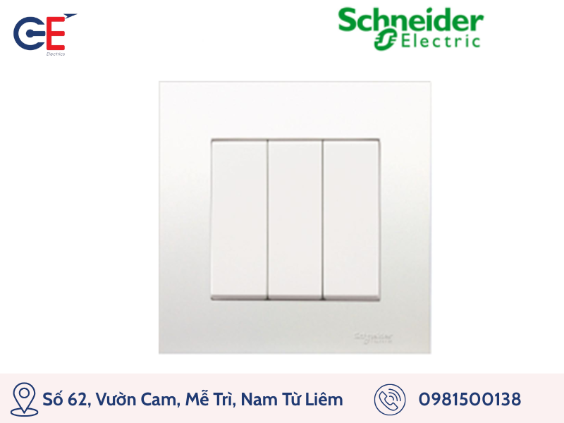 Bộ công tắc ổ cắm ba 2 chiều 16AX Vivace