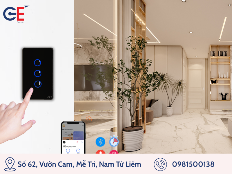 Công tắc cảm ứng với thiết kế sang trọng