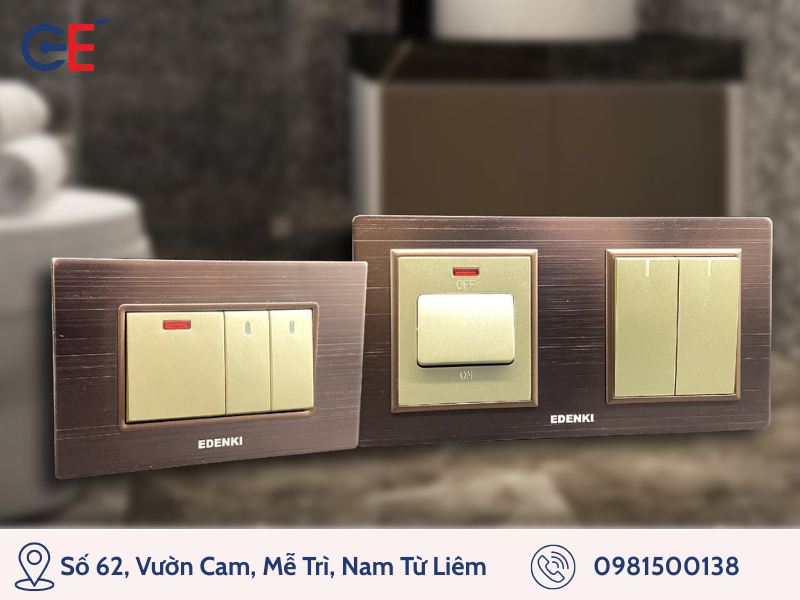 Công tắc ổ cắm Edenki với thiết kế tinh tế
