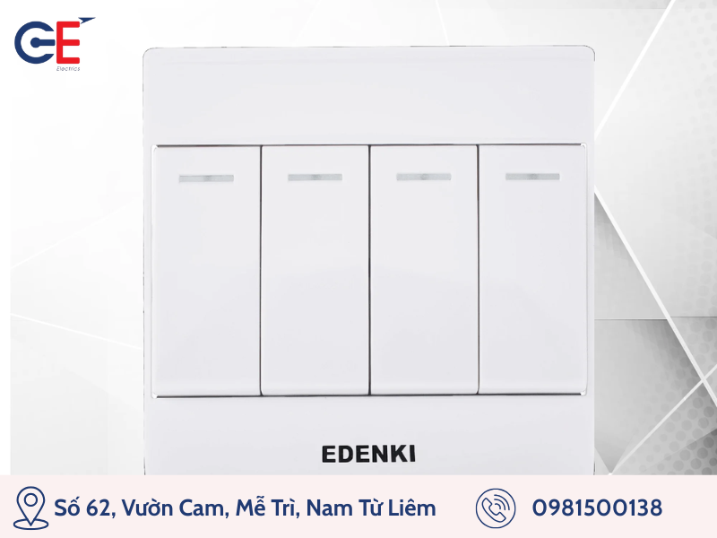 Công tắc ổ cắm edenki thiết kế tinh tế