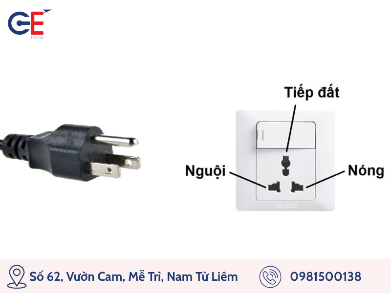 Công tắc ổ cắm không sử dụng dây tiếp địa 