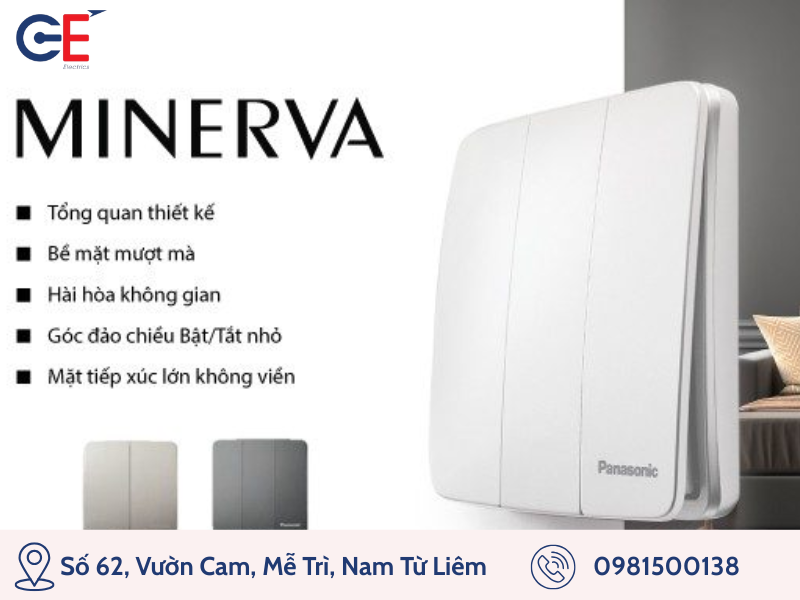 Công tắc Minerva với thiết kế tinh tế sang trọng