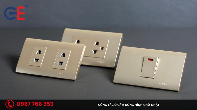 Công tắc ổ cắm dòng hình chữ nhật
