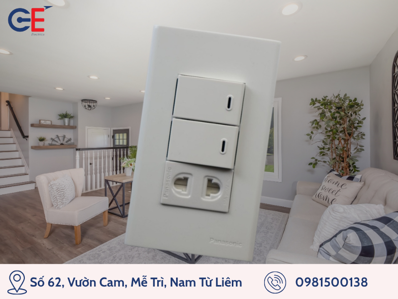 Công tắc ổ cắm Panasonic đơn giản, chất lượng 
