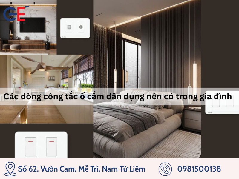 Công tắc ổ cắm phù hợp với mọi không gian