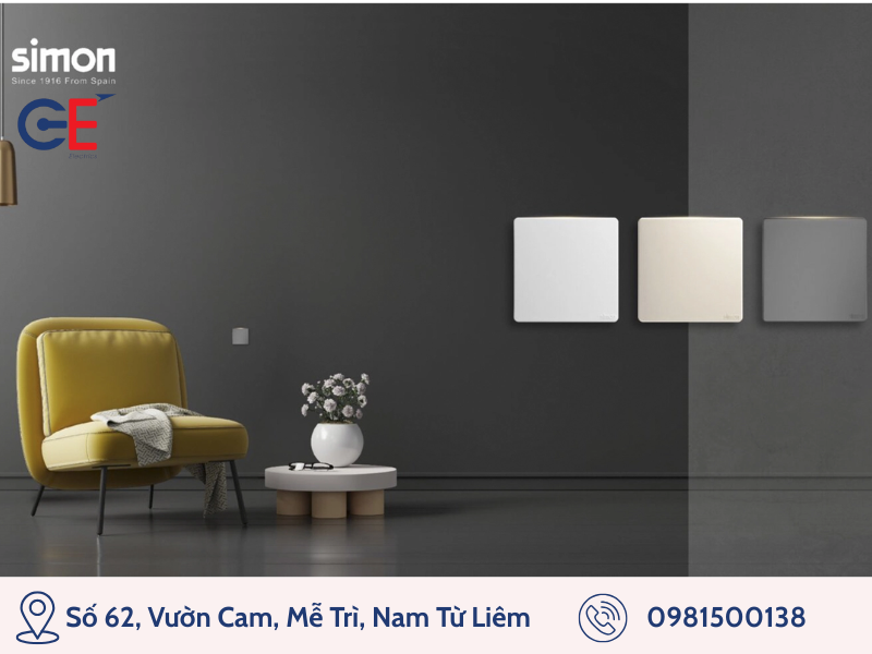 Công tắc ổ cắm Simon K3 thiết kế tinh tế