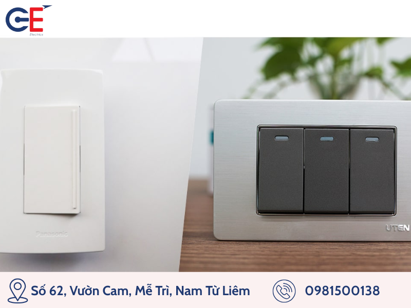 Công tắc ổ cắm Uten hay Panasonic
