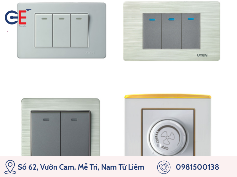 Công tắc ổ cắm Uten giá thành đi đôi với chất lượng 