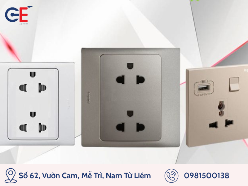 Công tắc ổ cắm với thẩm mỹ và thiết kế hiện đại 
