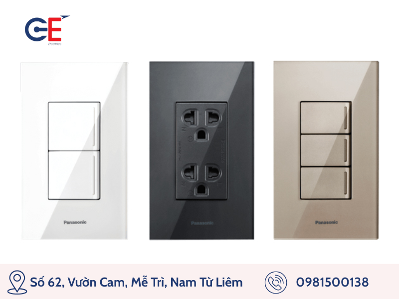 Công tắc ổ cắm Refina với thiết kế thanh lịch, màu sắc tối giản