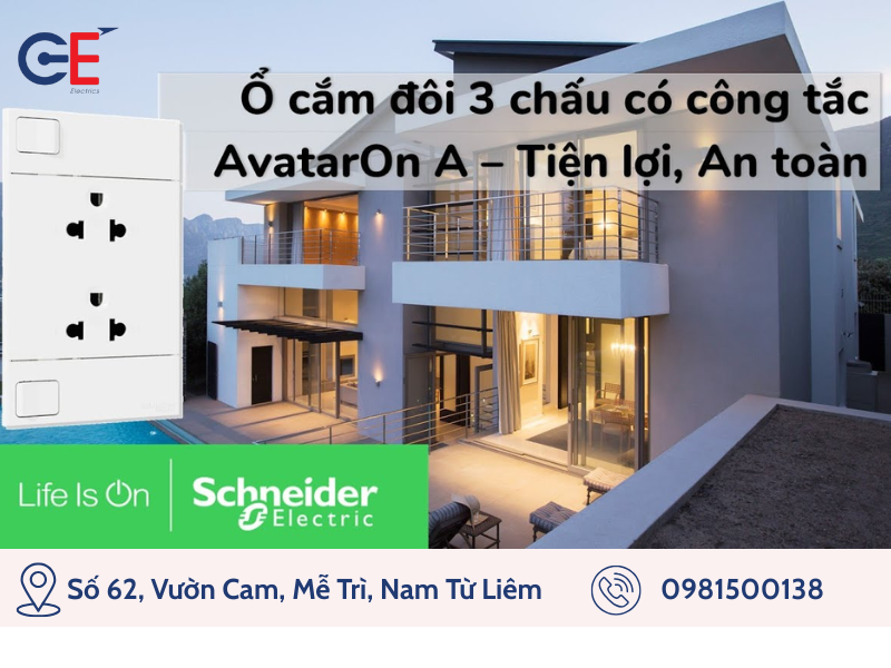 Công tắc ổ cắm Schneider phù hợp với mọi không gian sống