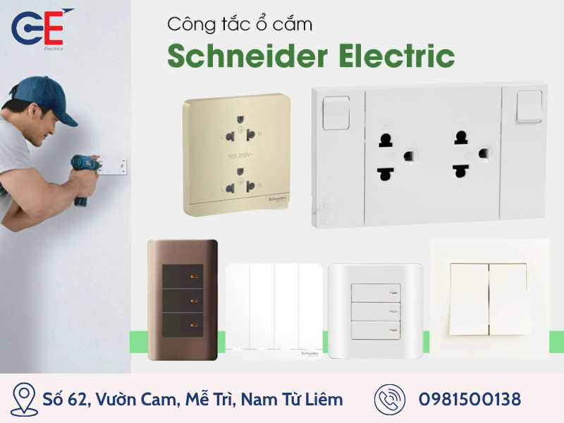 Công tắc ổ cắm Schneider với thiết kế sang trọng