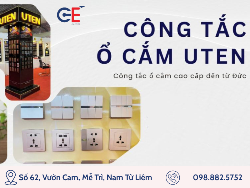 Công tắc Uten thiết kế đa dạng 