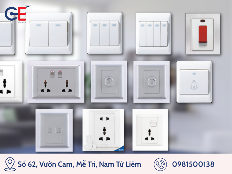 Công tắc ổ cắm của các thương hiệu uy tín