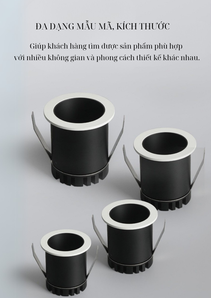 đa dạng mẫu kích thước