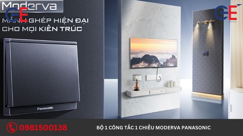 Đặc điểm của bộ 1 công tắc 1 chiều Moderva Panasonic