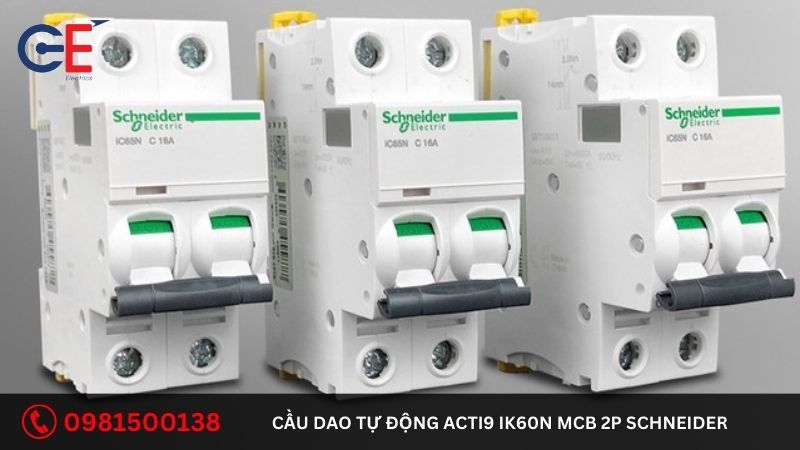 Đặc điểm của cầu dao tự động Acti9 iK60N MCB 2P Schneider